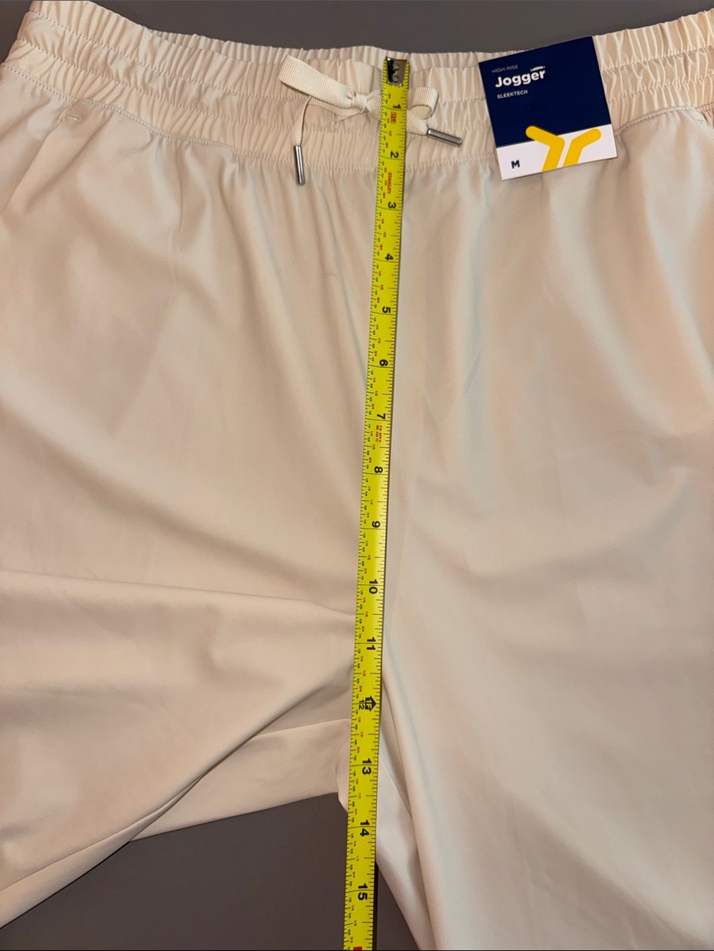 Old Navy Cream Off-White High Rise Go Dry Jogger Sweatpants Size M NWT - Picture 6 of 11